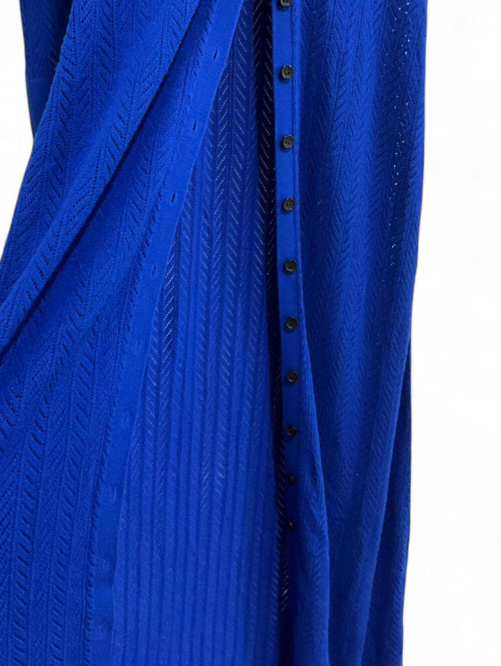 NWOT RARE A.L.C Cobalt Knit Maxi Duster Dress Cardigan Luxury Cover Up XS S $595 - Picture 10 of 11